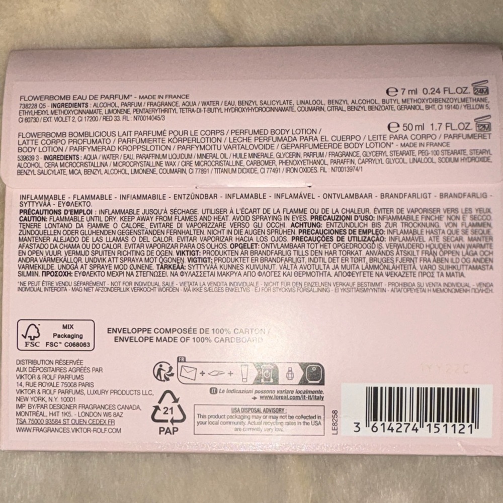 Viktor & Rolf Flowerbomb Gift Set - Pale Pink & Black - Picture 2 of 2